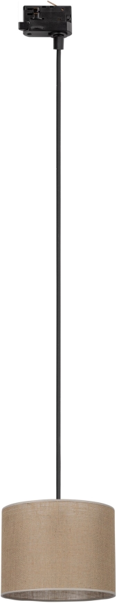 Pendel til skinnesystem 3-faset TRACER 1xE27/15W/230V diameter 20 cm sort/brun