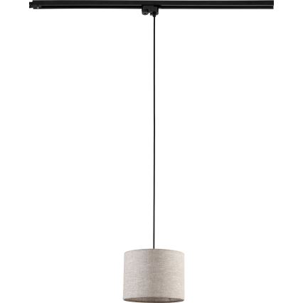 Pendel til 1-faset skinnesystem TRACER 1xE27/15W/230V diameter 20 cm sort/grå