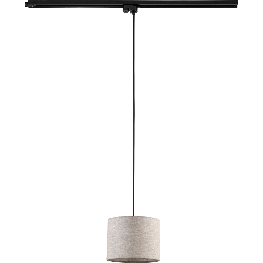 Pendel til 1-faset skinnesystem TRACER 1xE27/15W/230V diameter 20 cm sort/grå