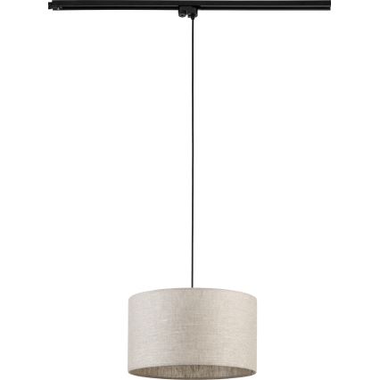 Pendel til 1-faset skinnesystem TRACER 1xE27/15W/230V diameter 38 cm sort/grå
