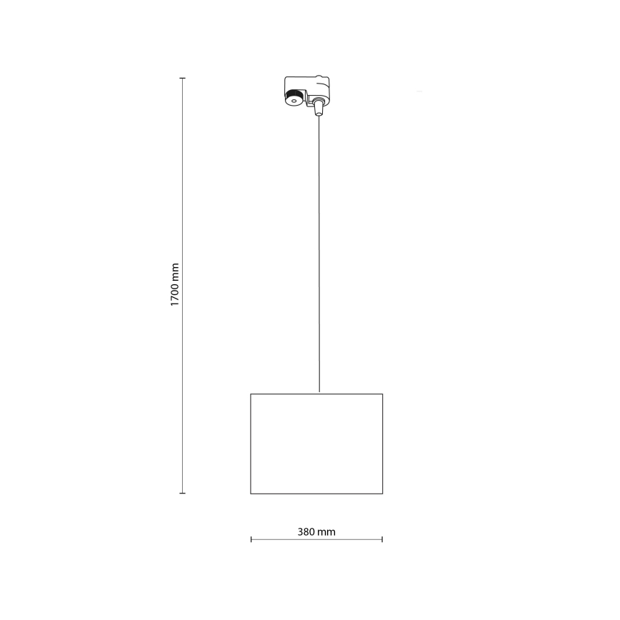 Pendel til 1-faset skinnesystem TRACER 1xE27/15W/230V diameter 38 cm sort
