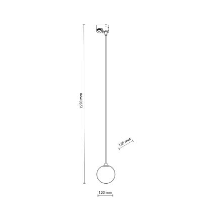 Pendel til 1-faset skinnesystem TRACER 1xG9/8W/230V sort/røget brun