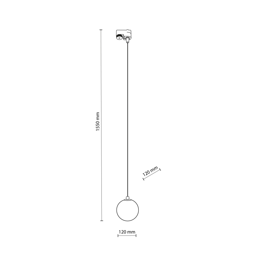 Pendel til 1-faset skinnesystem TRACER 1xG9/8W/230V sort/røget brun
