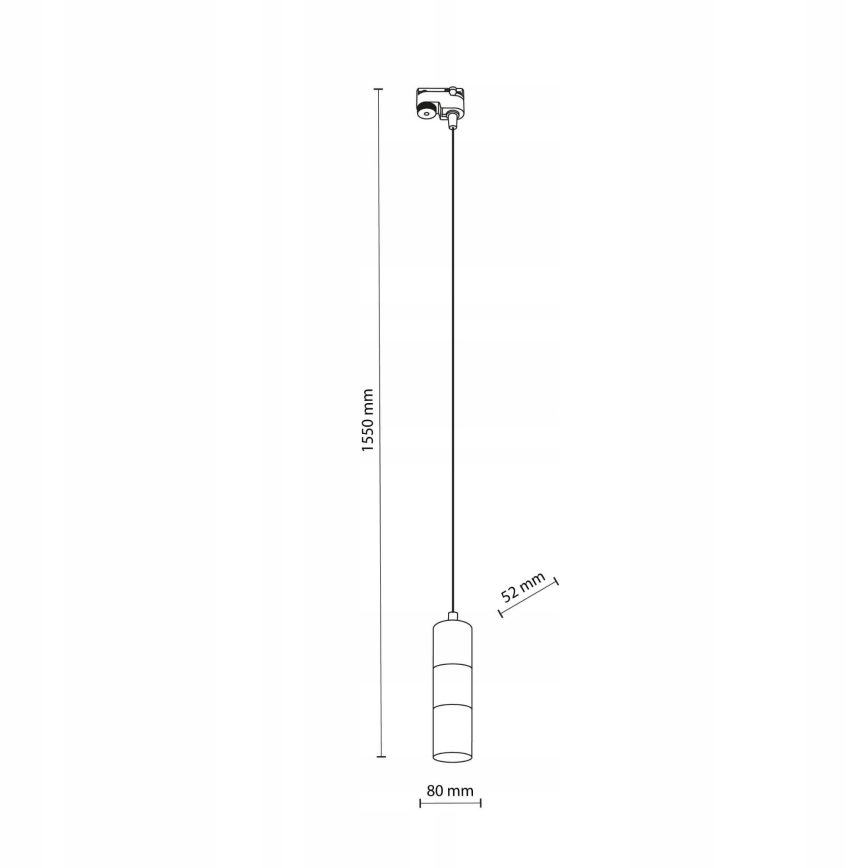 Pendel til 1-faset skinnesystem TRACER 1xGU10/10W/230V sort/guldfarvet