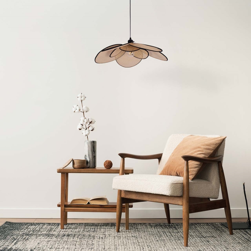 Pendel TOBAGO 1xE27/20W/230V diameter 60 cm beige