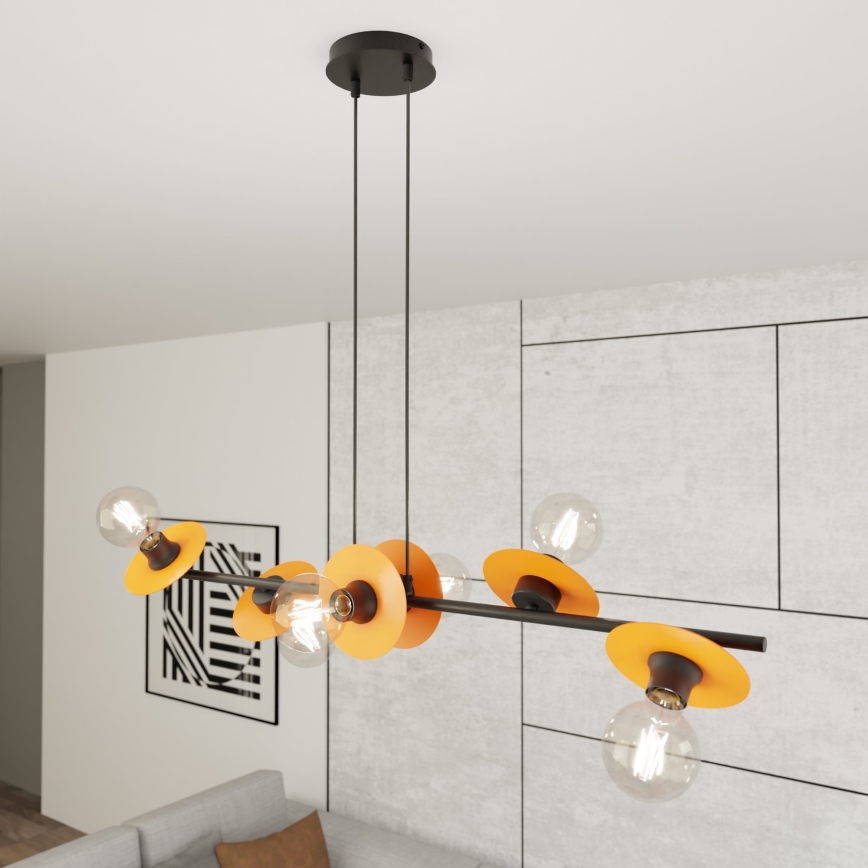 Pendel TOKEN 6xE27/15W/230V orange