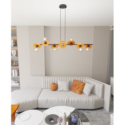 Pendel TOKEN 8xE27/15W/230V orange