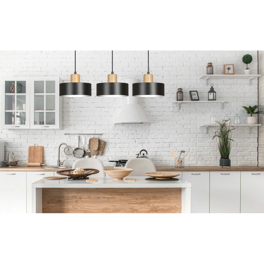 Pendel TORIN 3xE27/15W/230V sort