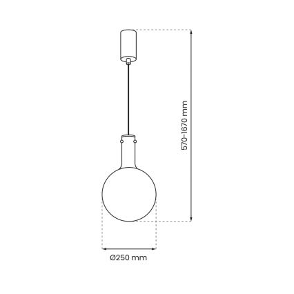 Pendel TORONTO 1xGU10/8W/230V guldfarvet