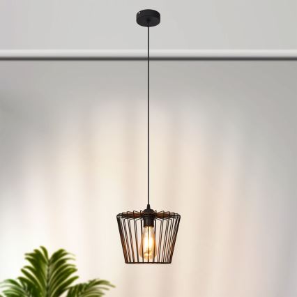 Pendel TORRI 1xE27/15W/230V diameter 23 cm sort