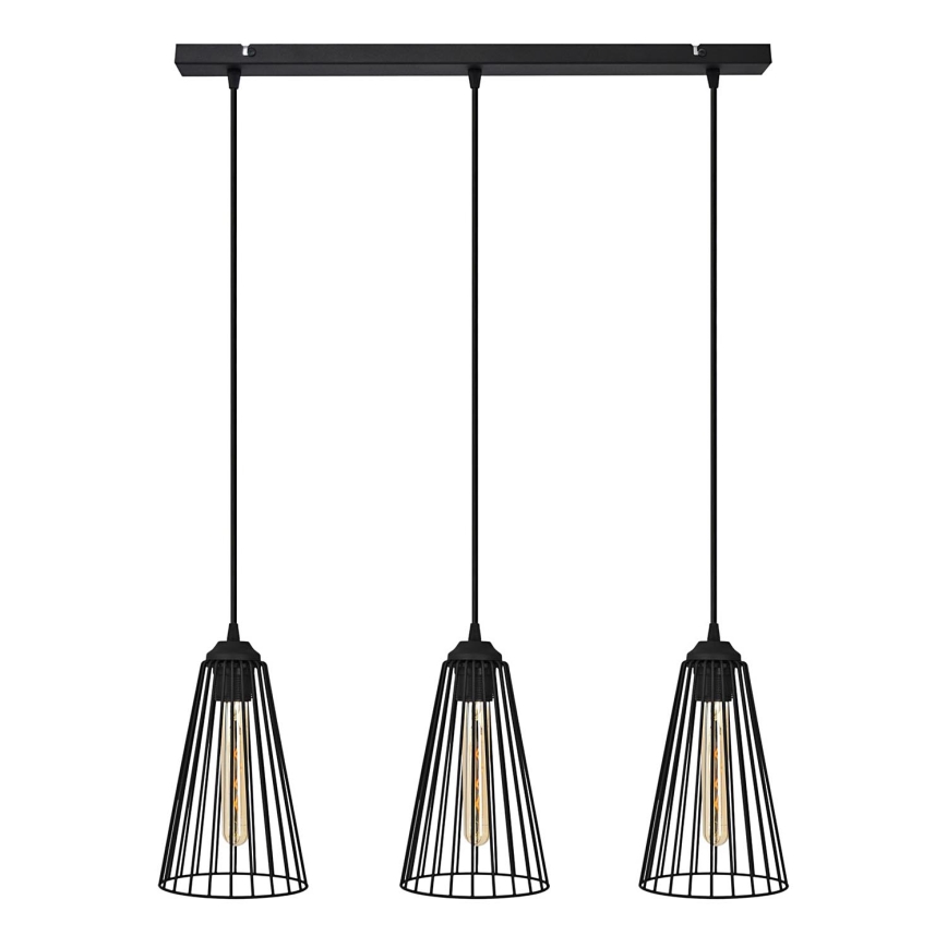 Pendel TORRI 3xE27/15W/230V sort