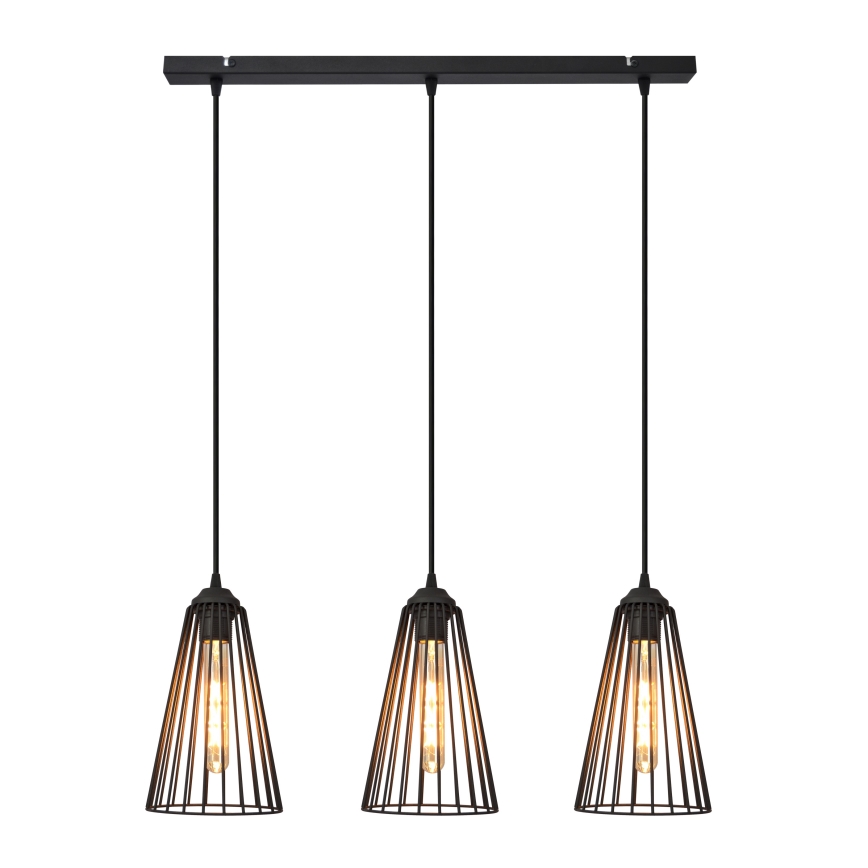 Pendel TORRI 3xE27/15W/230V sort