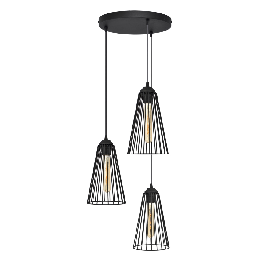Pendel TORRI 3xE27/15W/230V sort
