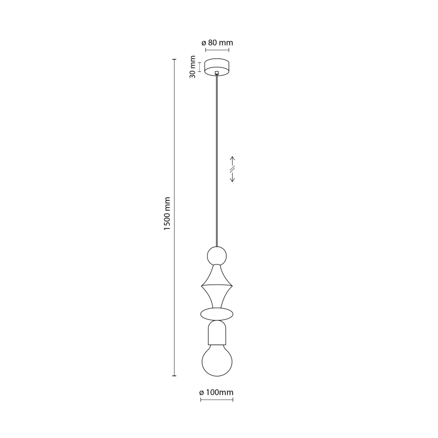 Pendel TOWER 1xE27/15W/230V sort