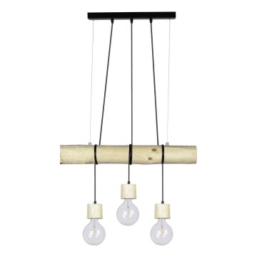 Pendel TRABO 3xE27/60W/230V fyrretræ