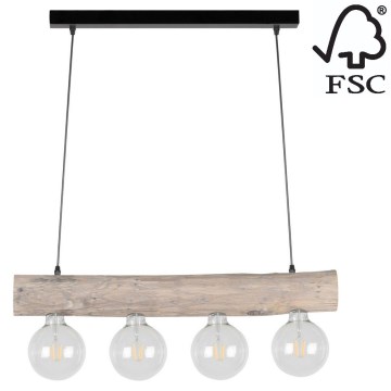 Pendel TRABO 4xE27/60W/230V - FSC-certificeret
