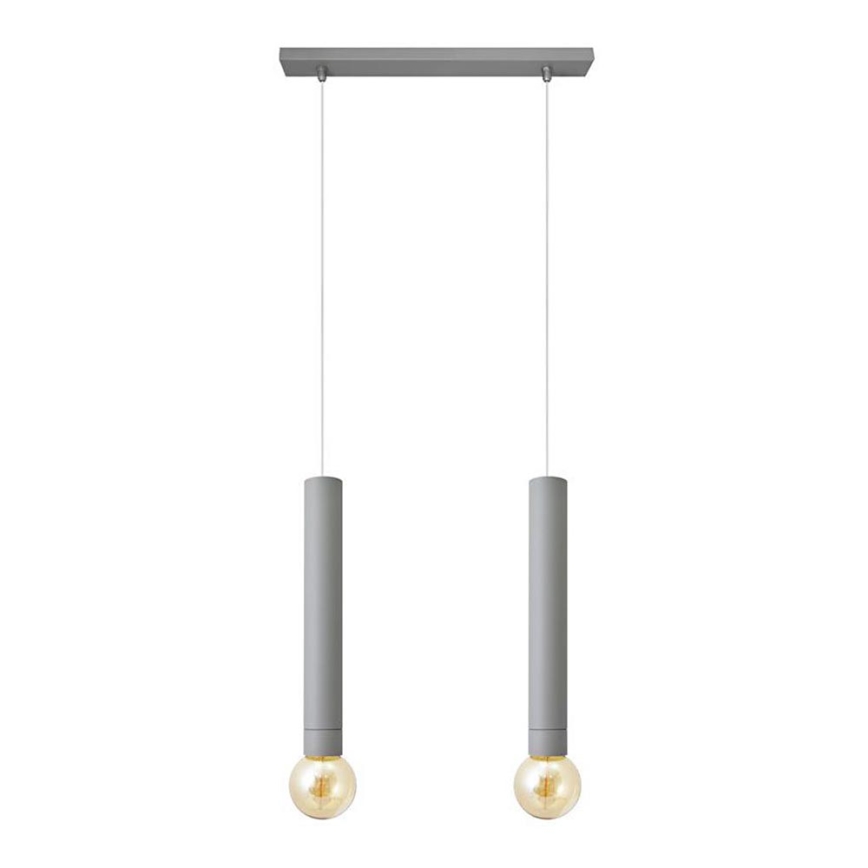 Pendel TUBA 2xE27/15W/230V grå