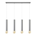 Pendel TUBA 4xE27/15W/230V grå