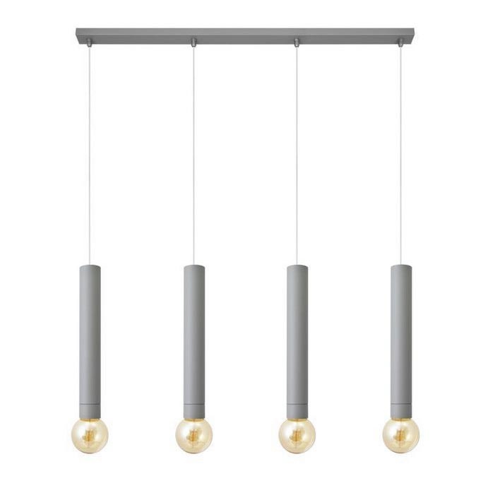 Pendel TUBA 4xE27/15W/230V grå