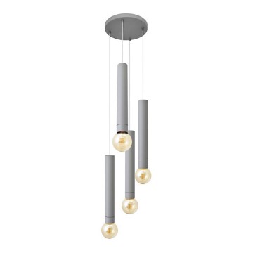 Pendel TUBA 4xE27/15W/230V grå