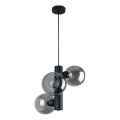 Pendel TUBE 3xE27/60W/230V sort/røget sort