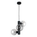 Pendel TUBE 3xE27/60W/230V sort/transparent