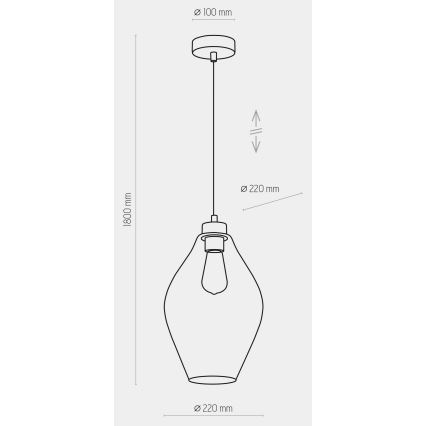 Pendel TULON 1xE27/60W/230V