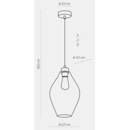 Pendel TULON 1xE27/60W/230V