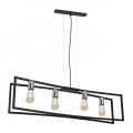 Pendel TUNJA 4xE27/60W/230V sort/skinnende krom