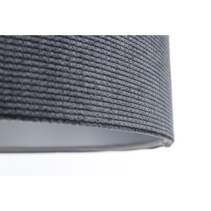 Pendel TWIST 1xE27/60W/230V sort/grå/sølvfarvet