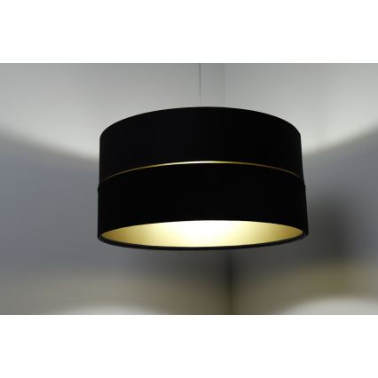 Pendel TWIST 1xE27/60W/230V sort/guldfarvet