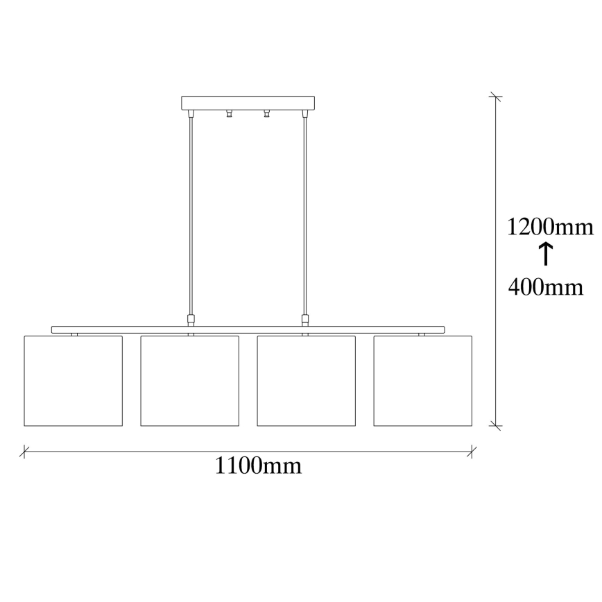 Pendel VALIZ 4xE27/40W/230V