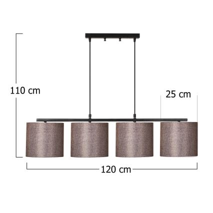 Pendel VALIZ 4xE27/40W/230V