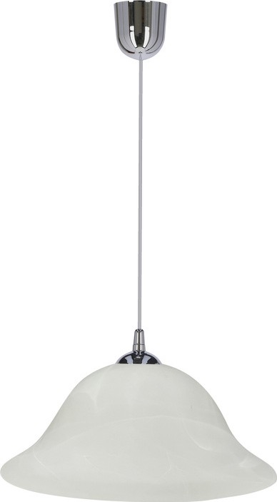 Pendel VERA 1xE27/60W/230V skinnende krom/hvid