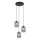 Pendel VERDI 3xE27/15W/230V diameter 30 cm sort/grå