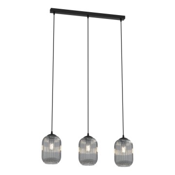 Pendel VERDI 3xE27/15W/230V sort/grå