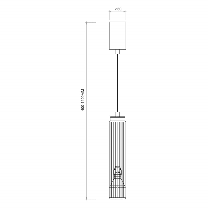 Pendel VERTICAL 1xGU10/8W/230V sort