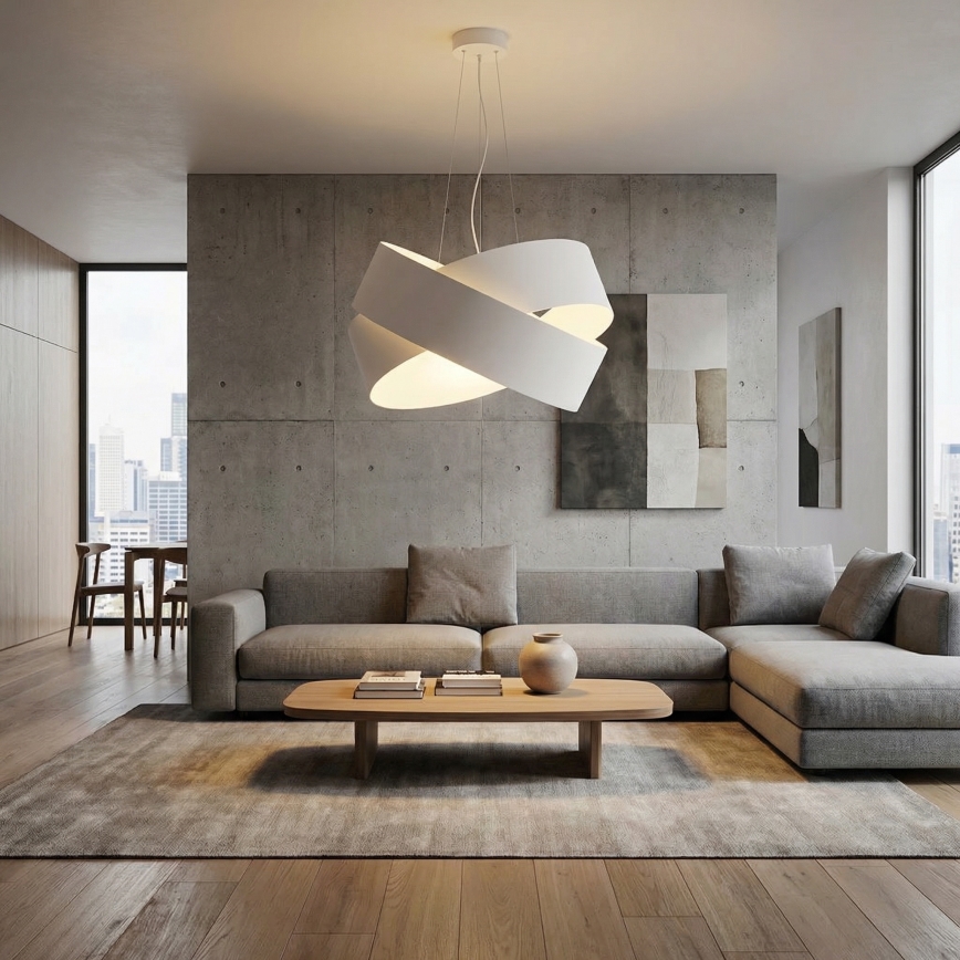 Pendel VIENO 3xE27/15W/230V hvid