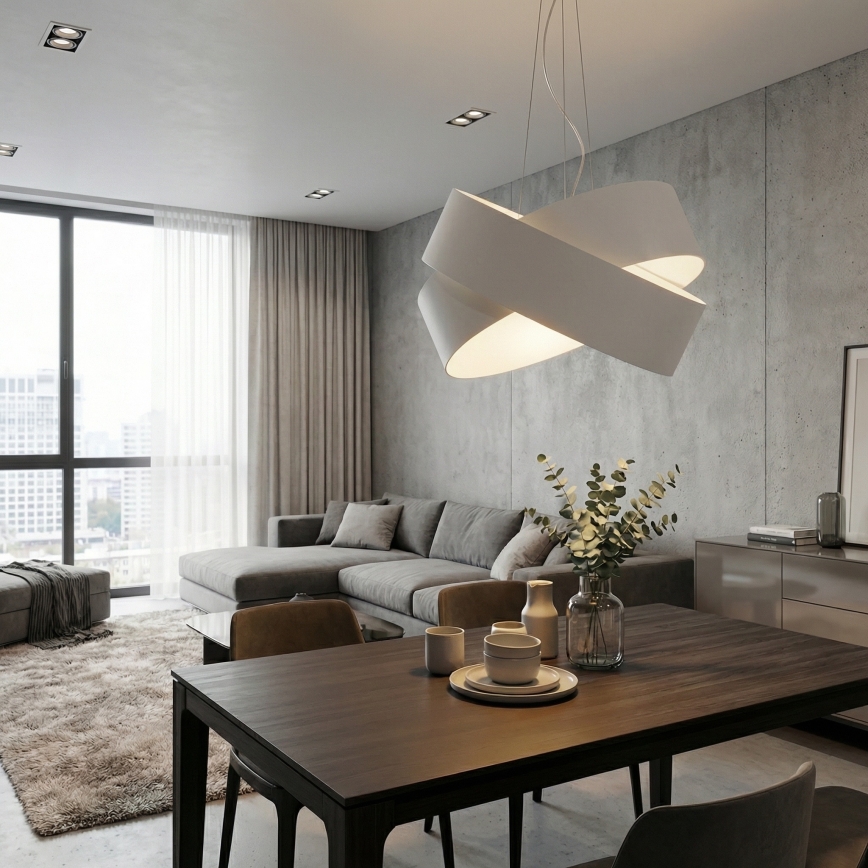 Pendel VIENO 3xE27/15W/230V hvid