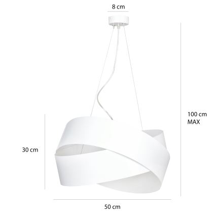 Pendel VIENO 3xE27/15W/230V hvid