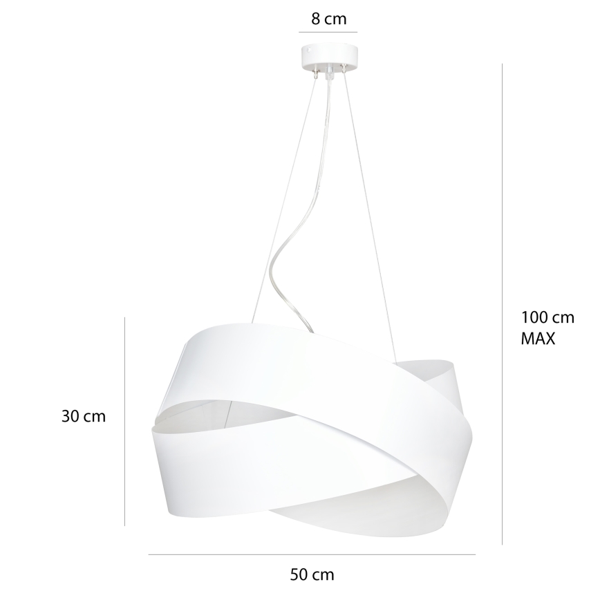 Pendel VIENO 3xE27/15W/230V hvid