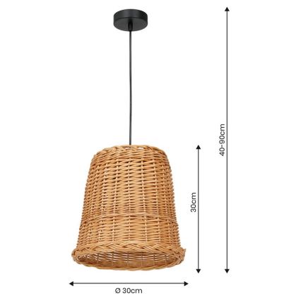 Pendel VIMINI 1xE27/40W/230V rattan