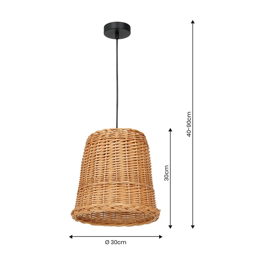 Pendel VIMINI 1xE27/40W/230V rattan