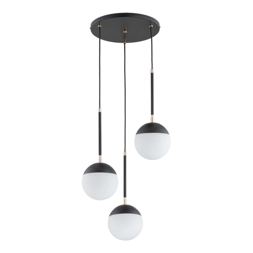 Pendel VOLDA 3xE14/10W/230V diameter 44 cm sort