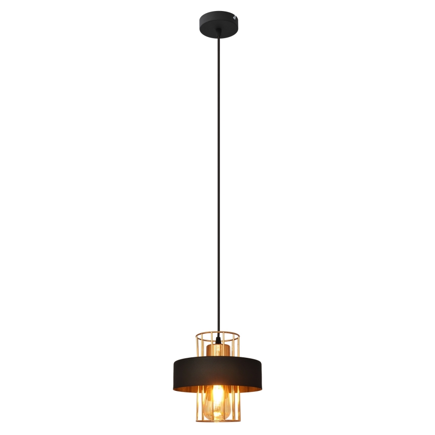 Pendel VOLTA 1xE27/15W/230V sort/gylden