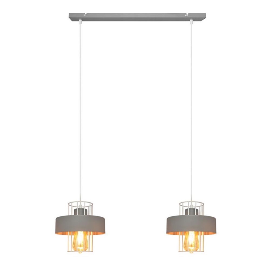 Pendel VOLTA 2xE27/15W/230V grå