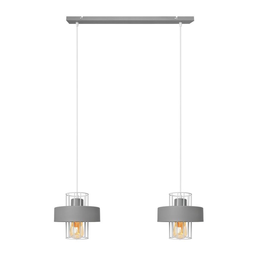 Pendel VOLTA 2xE27/15W/230V grå