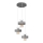 Pendel VOLTA 3xE27/15W/230V diameter 42 cm grå