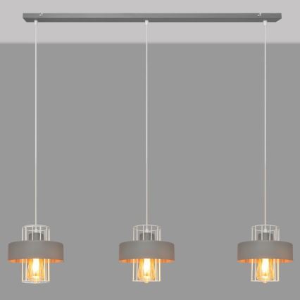 Pendel VOLTA 3xE27/15W/230V grå