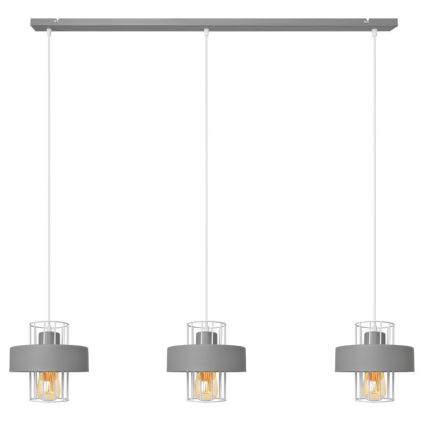 Pendel VOLTA 3xE27/15W/230V grå